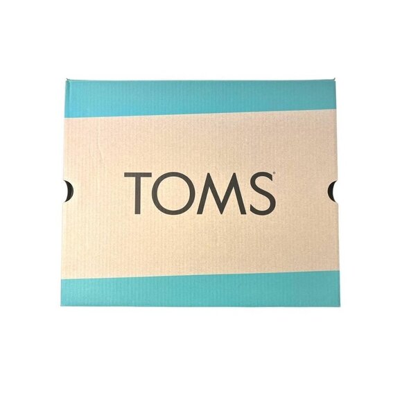 Toms Womens Black Triple Band Peep Toe Ankle Straps Wedge Sandals Sz 10 New - Picture 10 of 11